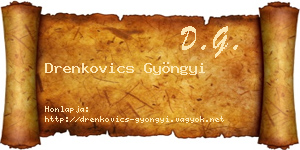 Drenkovics Gyöngyi névjegykártya