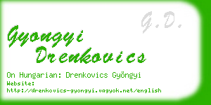gyongyi drenkovics business card