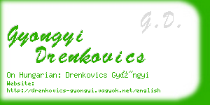 gyongyi drenkovics business card